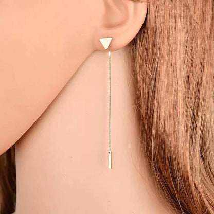 Triangle Long Tassel Earrings