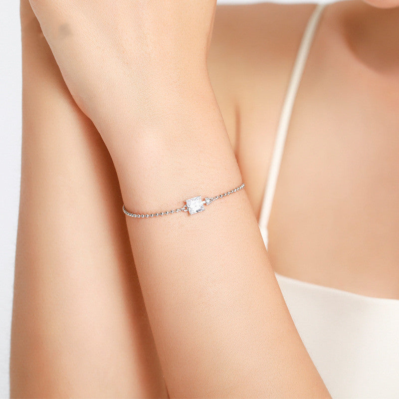 Inlaid Diamond Bracelet S925 Sterling Silver