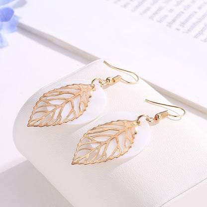 Shell Leaf Earrings