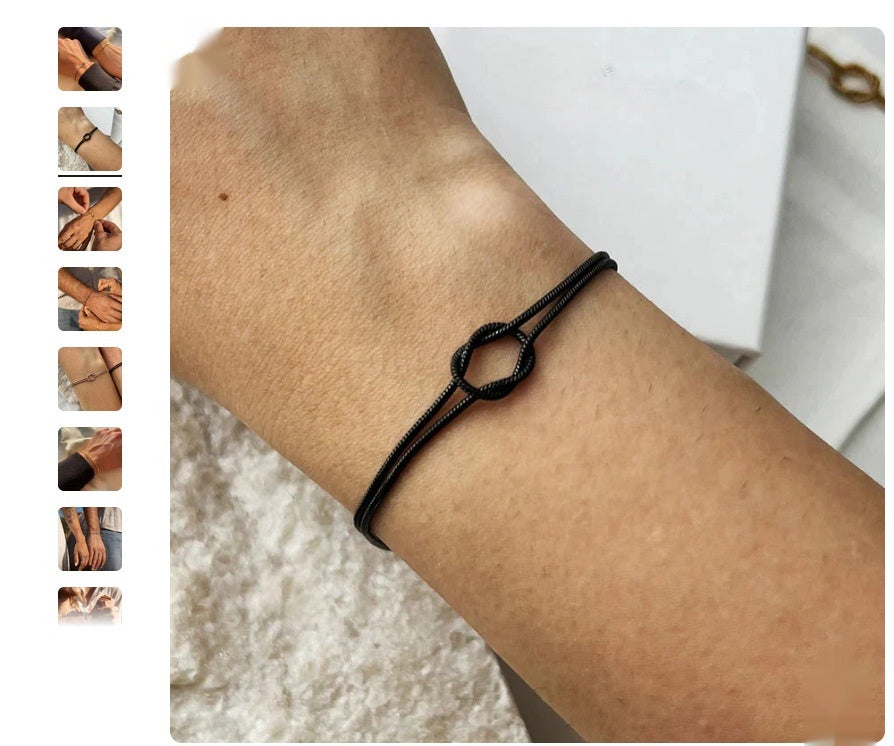 Twist Bracelet Heart Knot