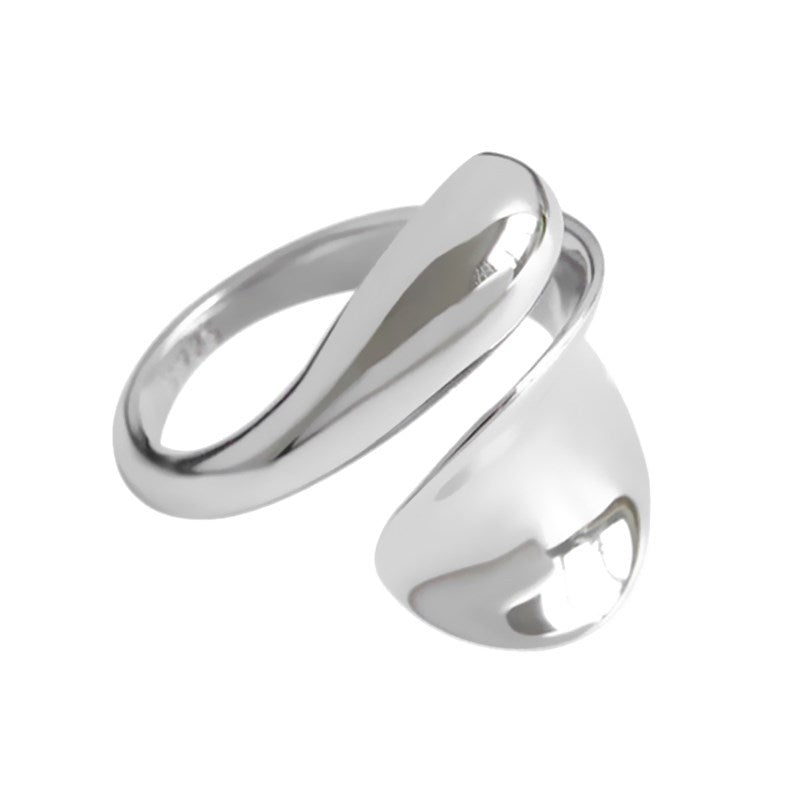 Ins Cool Style Minimalist Glossy Water Drop Ring