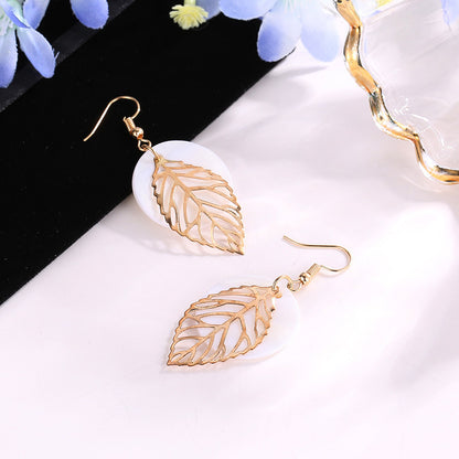 Shell Leaf Earrings