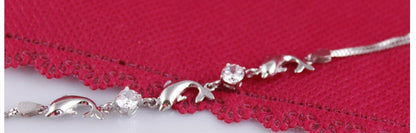 Dolphin Amethyst 925 Sterling Silver Bracelet