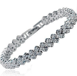 Shiny Diamante S925 Sterling Silver Bracelet