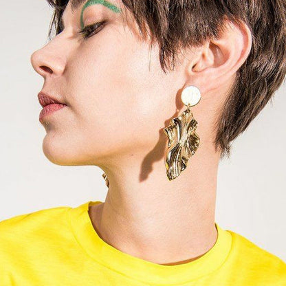 Gold Flake Earring