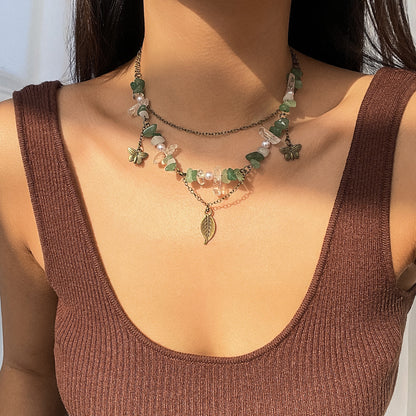 Sweet Cool Vacation Style Irregular Gravel Necklace For Women