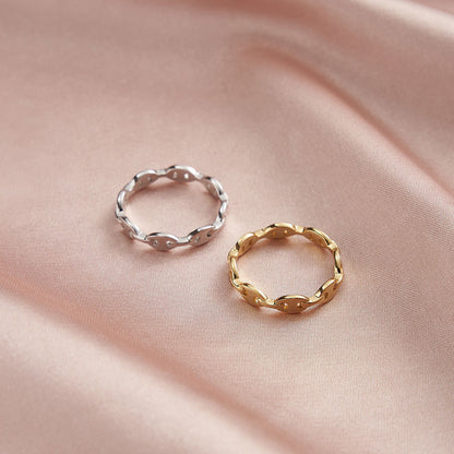 Index Finger Ring Fashion Pig Nose-shaped Double Buckle Ring