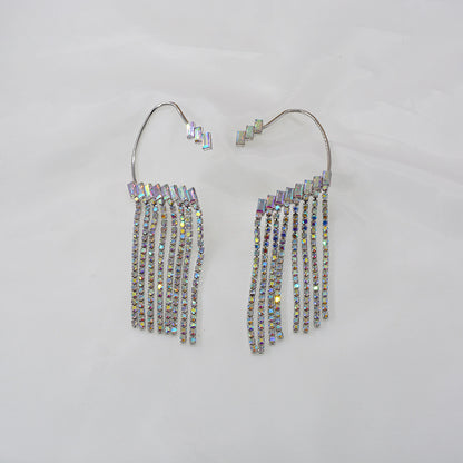 Rhinestone Party Tassel Earrings