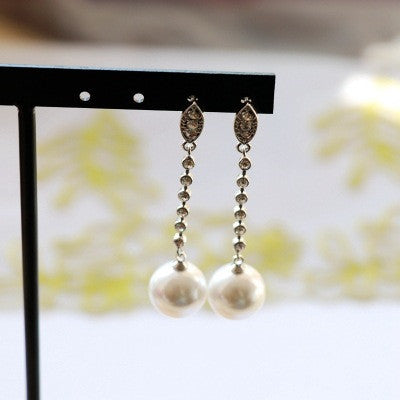 Retro White Pearl Earrings Earrings