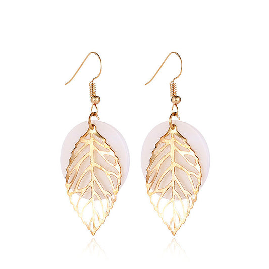 Shell Leaf Earrings