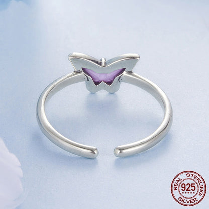 Sterling Silver S925 Flower Open Ring