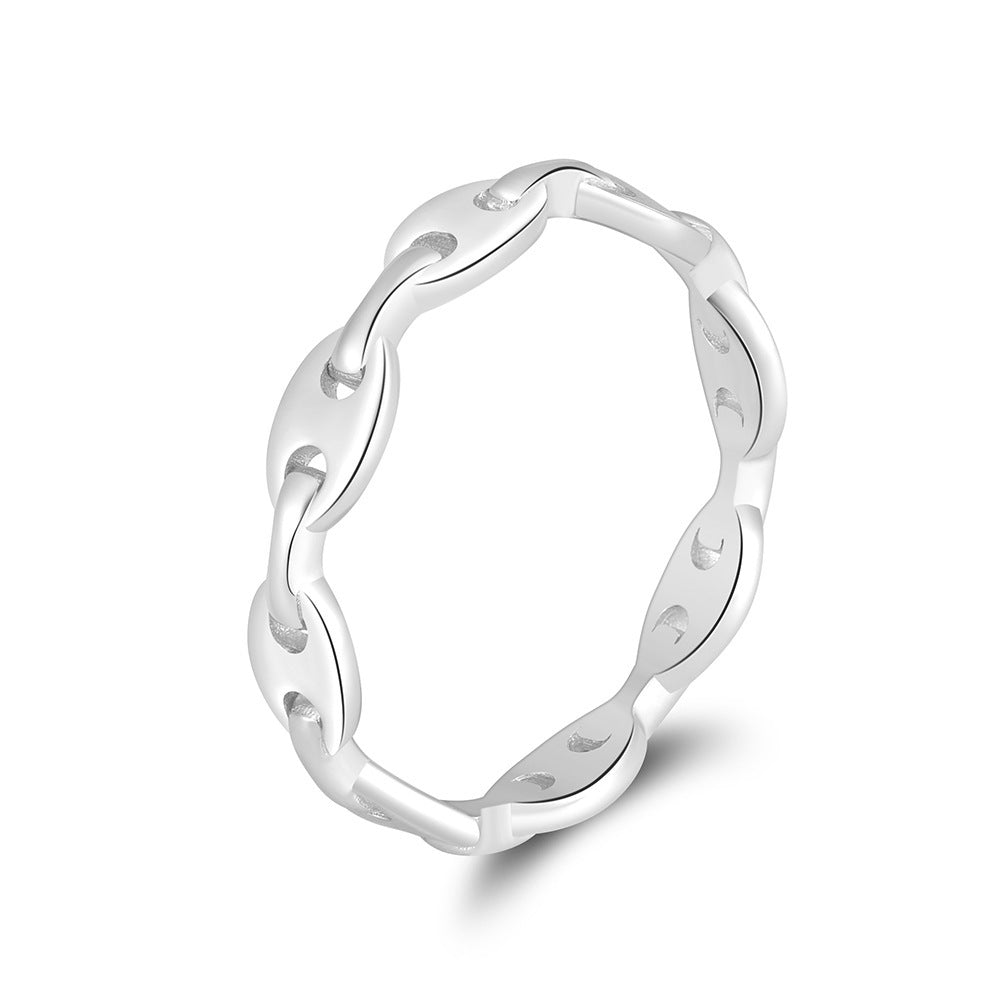 Index Finger Ring Fashion Pig Nose-shaped Double Buckle Ring