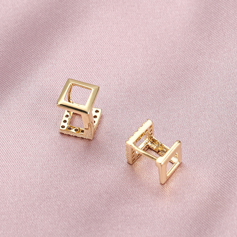 Trapezoid Bronze Earrings