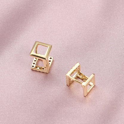 Trapezoid Bronze Earrings