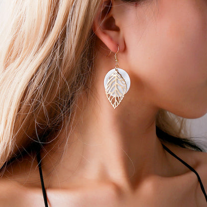 Shell Leaf Earrings