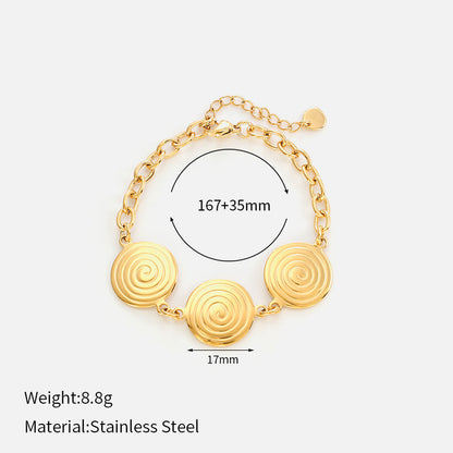 Regular Thread Circle Stainless Steel Necklace Suit