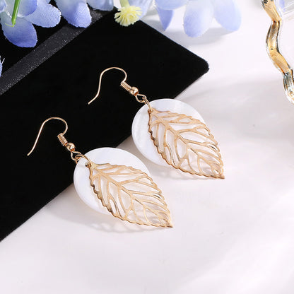 Shell Leaf Earrings