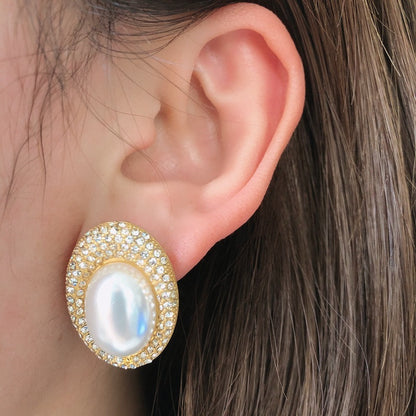 Retro White Pearl Earrings Earrings