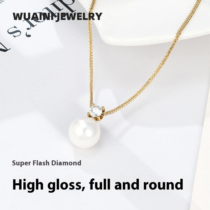 Women's Casual Versatile Pearl Pendant Necklace