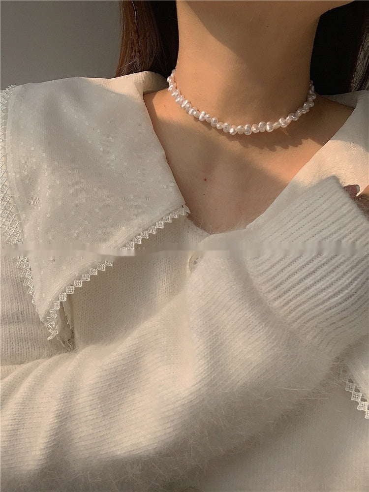 Pearl Necklace Retro Clavicle Chain For Women