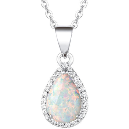 Women's Imitation Opal Necklace, Shiny And Exquisite