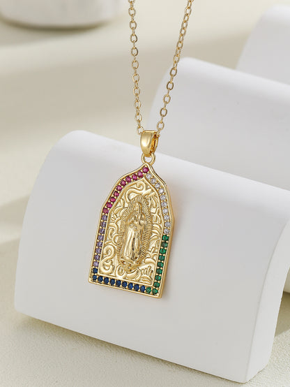 Personality Design Micro Inlaid Zircon Color Necklace