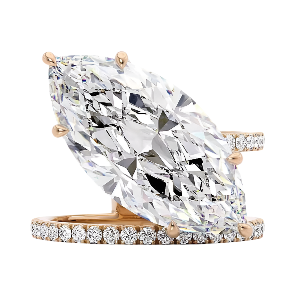 Fashion Splendid Diamond Leaves Ring