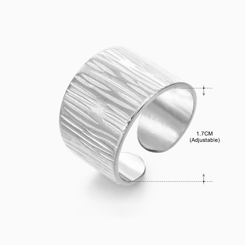 Women's Retro Stainless Steel Shaped Ring