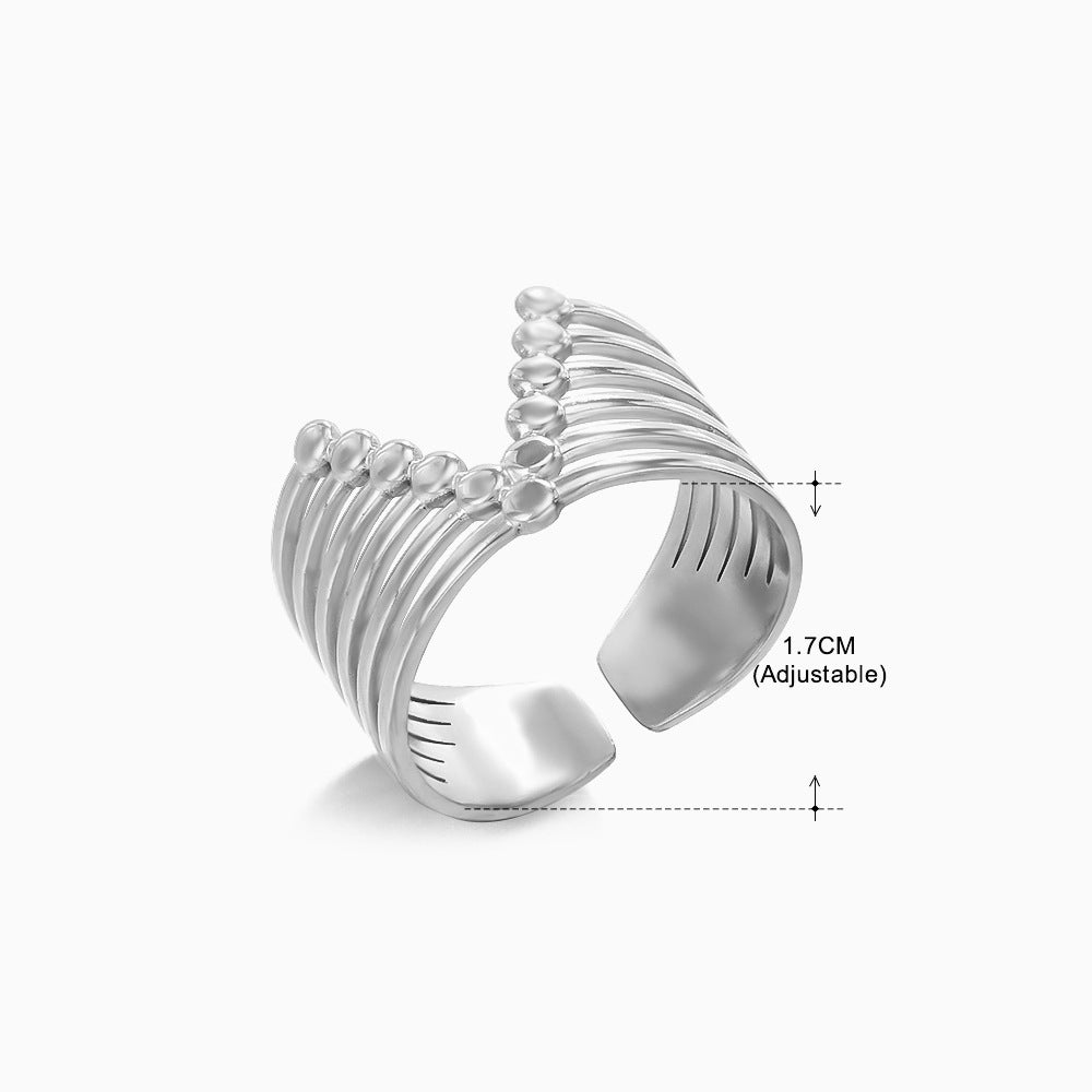 Women's Retro Stainless Steel Shaped Ring