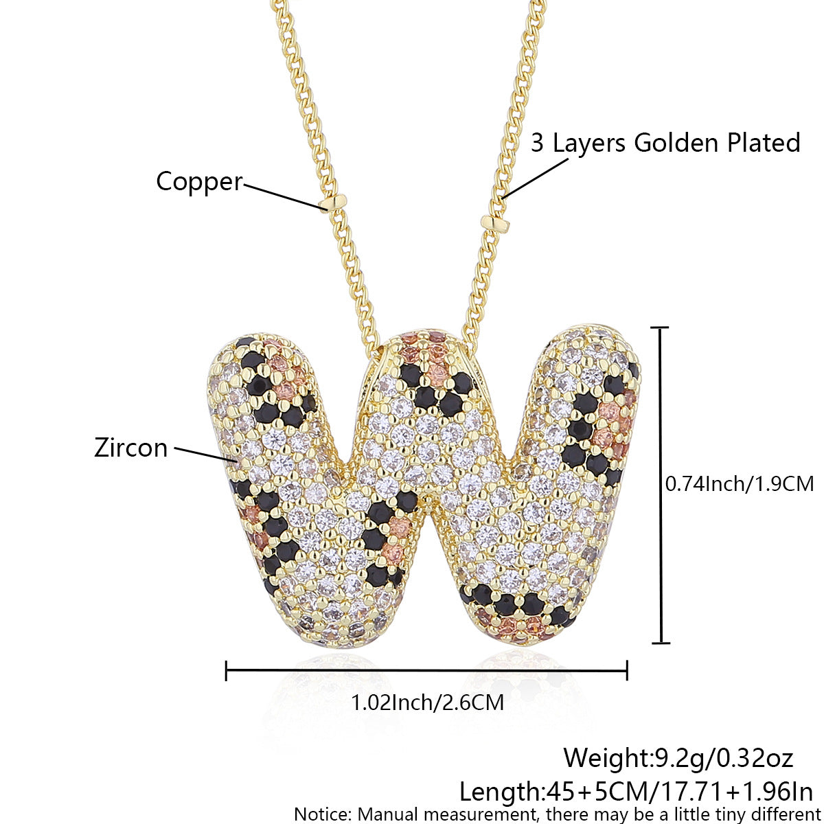 Leopard Print Fashion English Letter Necklace For Women