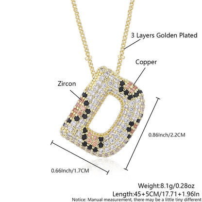 Leopard Print Fashion English Letter Necklace For Women