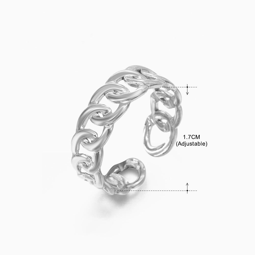 Women's Retro Stainless Steel Shaped Ring