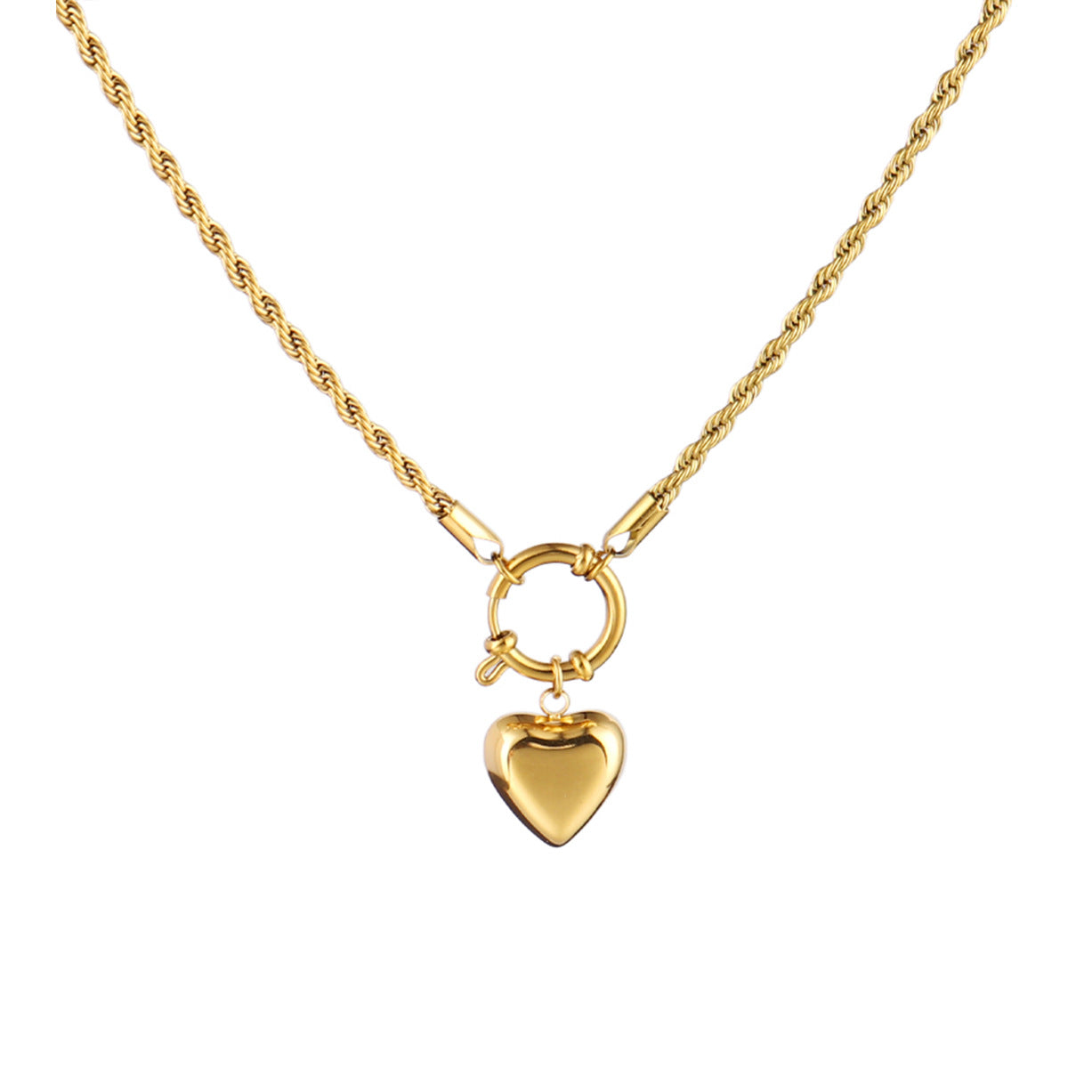 Punk Heart-shaped Necklace Fashion Trend Lock Love