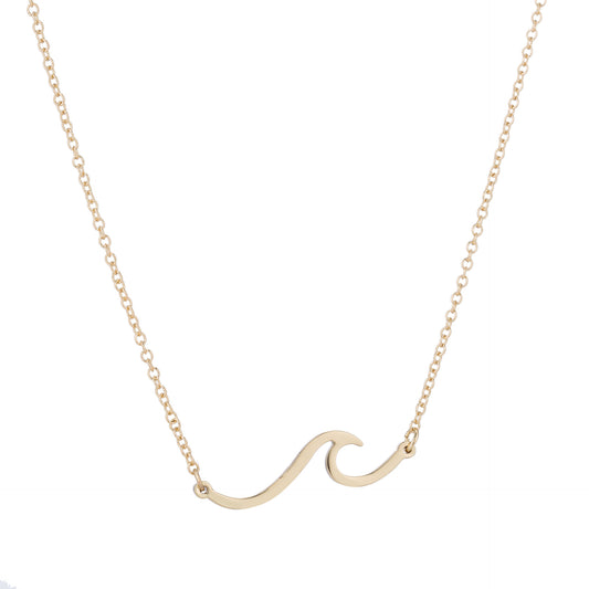 Creative Personality Wave Pendant Simple Short Temperamental Necklace