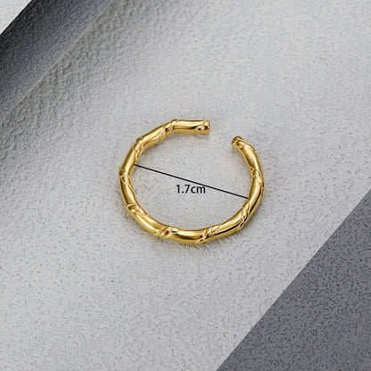 Bamboo Joint Minimalist Normcore Style Simple Bracelet Ring For Women