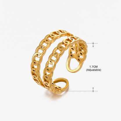 Women's Retro Stainless Steel Shaped Ring