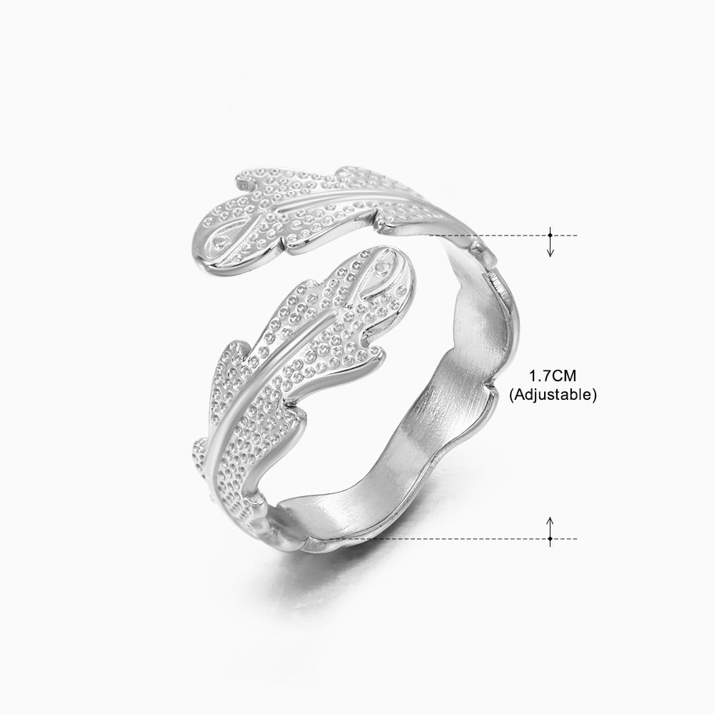 Women's Retro Stainless Steel Shaped Ring