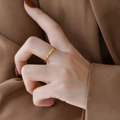 Honeycomb Gold Ring