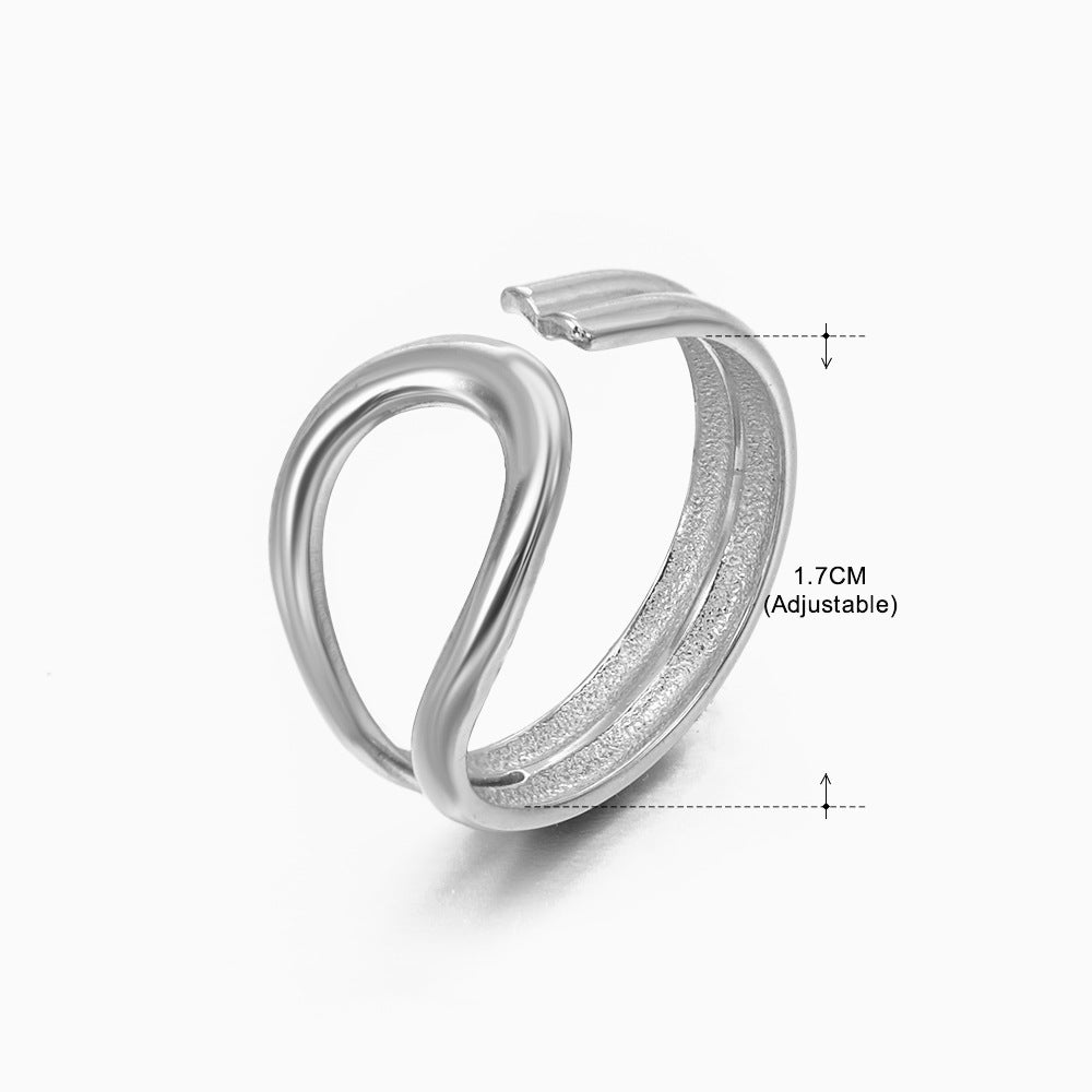 Women's Retro Stainless Steel Shaped Ring