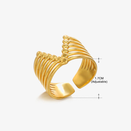 Women's Retro Stainless Steel Shaped Ring