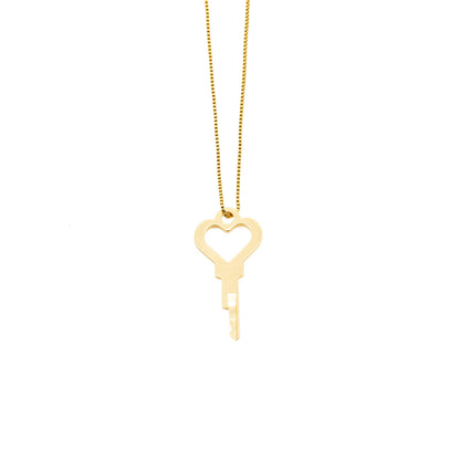 Creative Heart-shaped Golden Lock Key