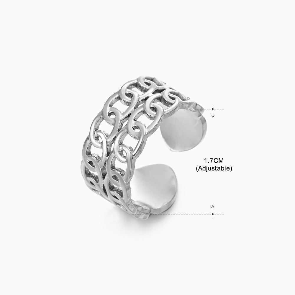 Women's Retro Stainless Steel Shaped Ring