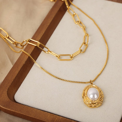 Pearl Oval Necklace