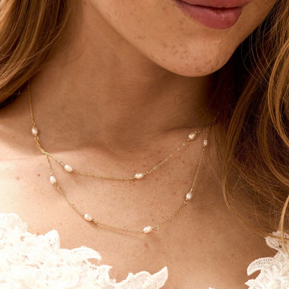 Double-layer Pearl Necklace Women