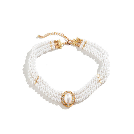 French Elegant Multi-layer Pearl Necklace