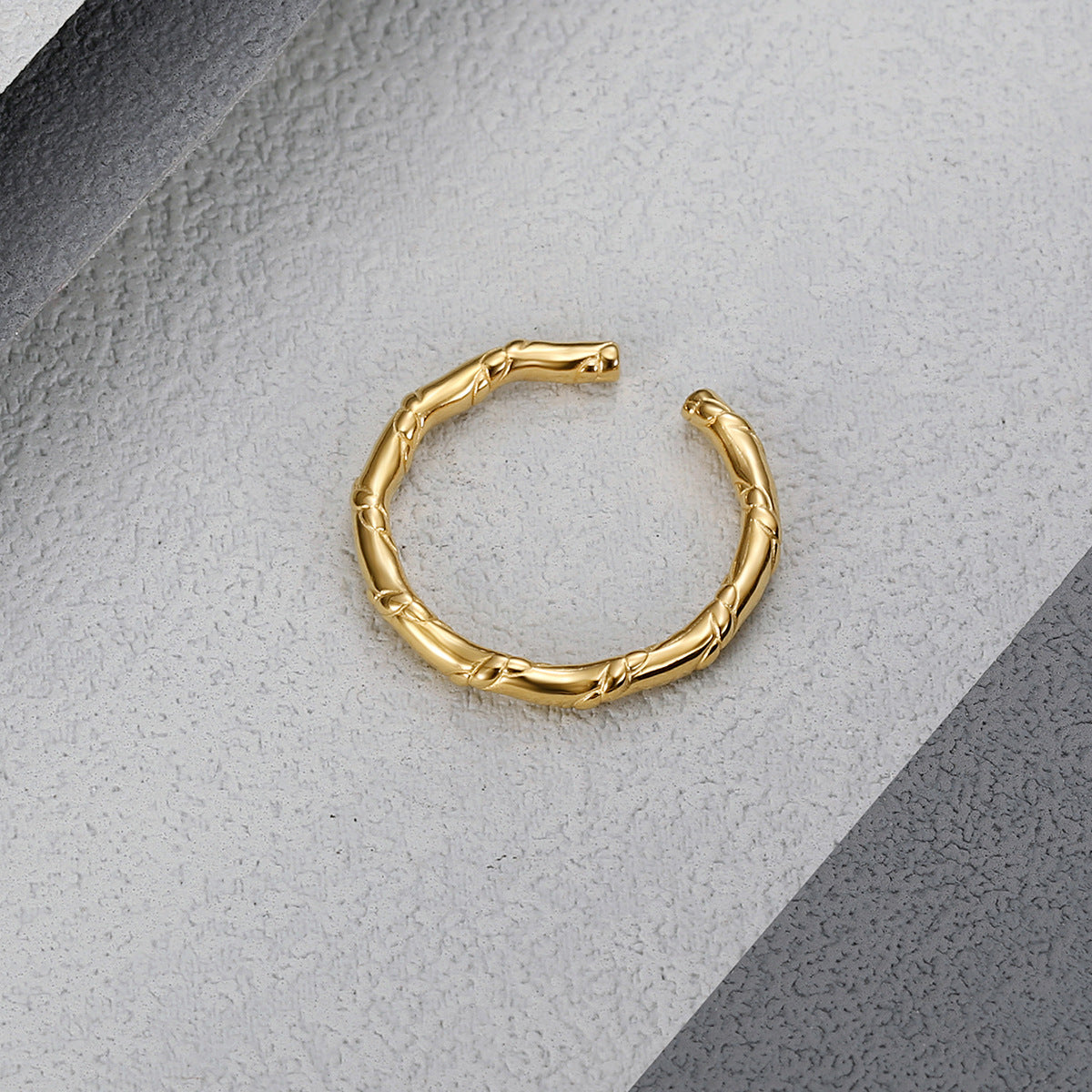 Bamboo Joint Minimalist Normcore Style Simple Bracelet Ring For Women