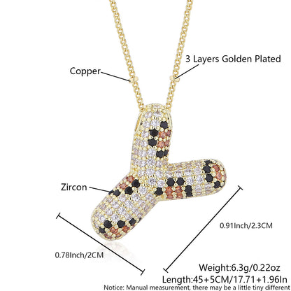 Leopard Print Fashion English Letter Necklace For Women