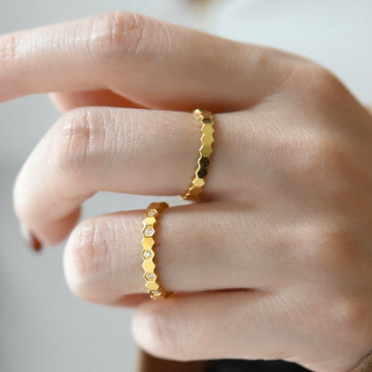 Honeycomb Gold Ring