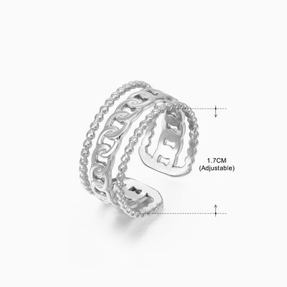 Women's Retro Stainless Steel Shaped Ring