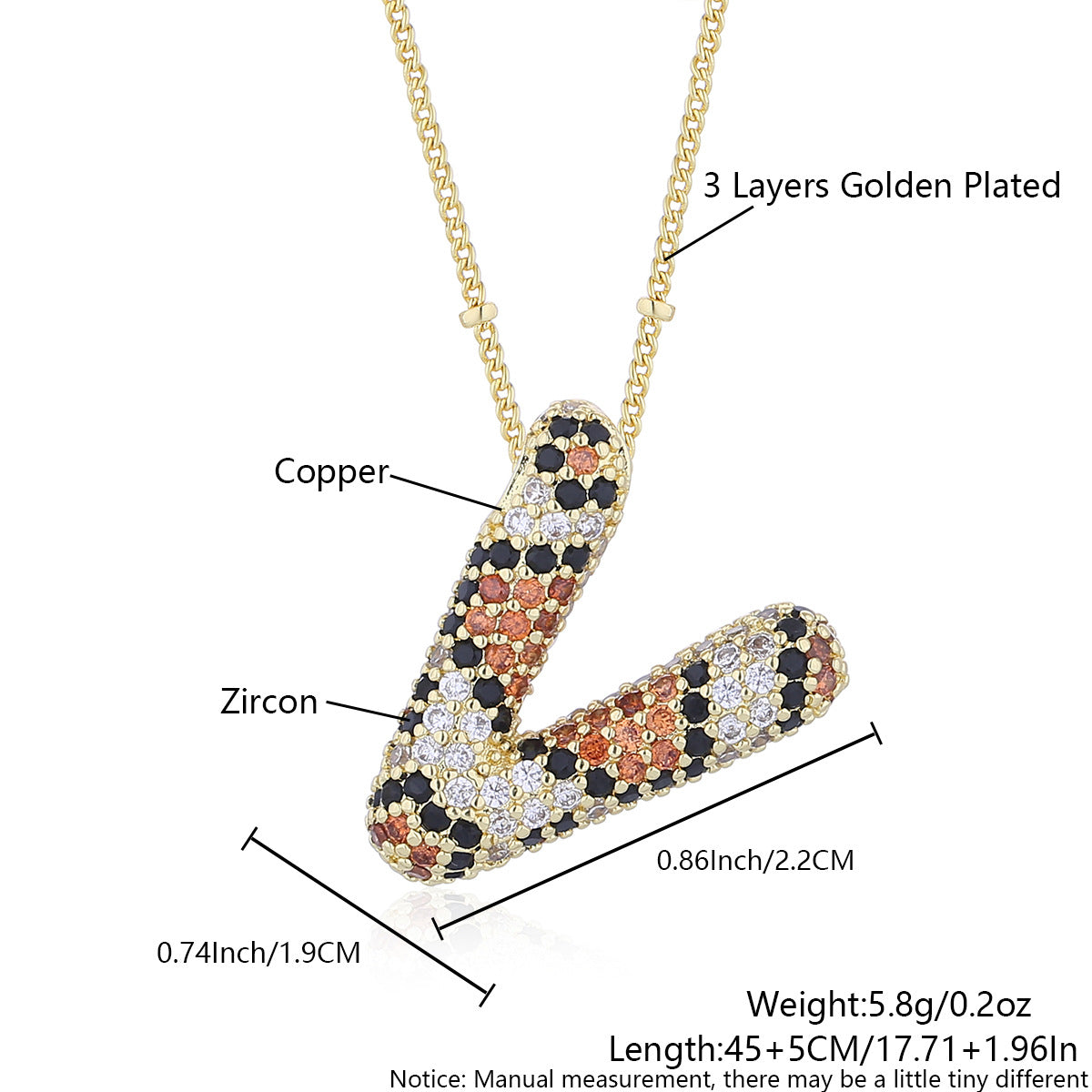 Leopard Print Fashion English Letter Necklace For Women